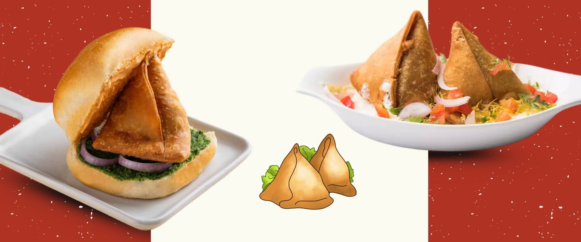 Samosa Pav and Samosa Chaat at Vatan